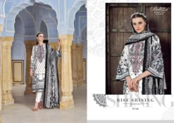 Belliza Naira Black And White Edition 3 Cotton Dress Material