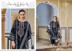 Belliza Naira Black And White Edition 3 Cotton Dress Material