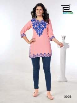 Blue Hills Gulmarg Vol 3 Rayon Side Cut Short Kurti