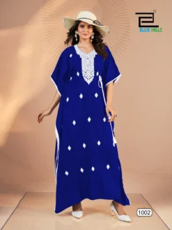 Blue Hills Honey Nx Fancy Rayon Kaftan Collection