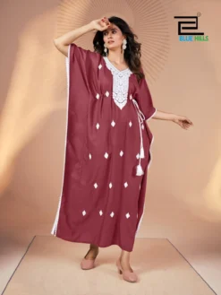 Blue Hills Honey Nx Fancy Rayon Kaftan Collection