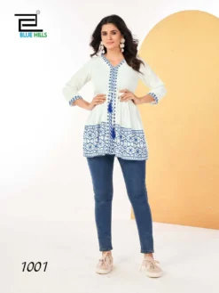 Blue Hills Mango India Rayon Fancy Top Collection