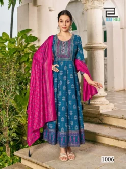 Blue Hills Senorita Special Fancy Anarkali Kurti With Dupatta Big Size Collection