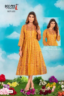 Deecee Minahi Fancy Silk Digital Printed Kurti Big Size Collection