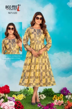Deecee Minahi Fancy Silk Digital Printed Kurti Big Size Collection