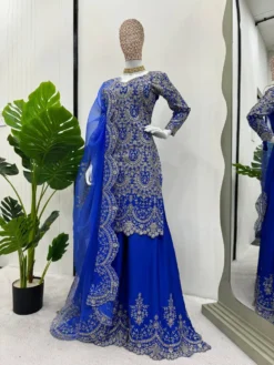 Deepika Vol 23 Readymade Pakistani Sharara Suit Blue Color Wholesale