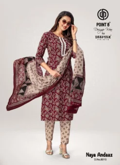 Deeptex Naya Andaaz Vol 8 Cotton Printed Kurti Bottom With Dupatta