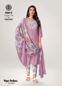 Deeptex Naya Andaaz Vol 8 Cotton Printed Kurti Bottom With Dupatta