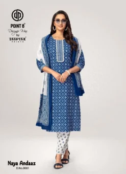 Deeptex Naya Andaaz Vol 8 Cotton Printed Kurti Bottom With Dupatta
