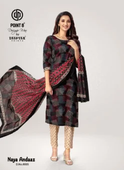 Deeptex Naya Andaaz Vol 8 Cotton Printed Kurti Bottom With Dupatta