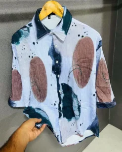 Designer Men's Wear Western Style Crush Cotton Kurta