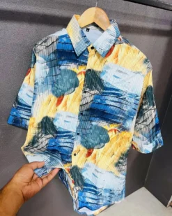 Designer Men's Wear Western Style Crush Cotton Kurta