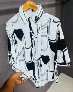 Designer Men's Wear Western Style Crush Cotton Kurta