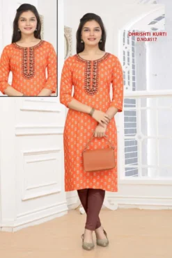 Dhrishti Kurti 8517 Rayon Printed Kids Wear Kurti Collection