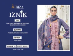 Ibiza Iznik Vol 4 Muslin Digital Printed Salwar Kameez Collection