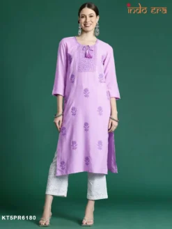 Indo Era 2497 Viscose Rayon Embroidery Kurti Collection