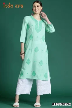 Indo Era 2497 Viscose Rayon Embroidery Kurti Collection