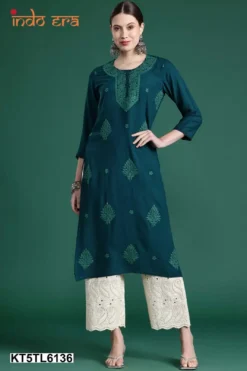 Indo Era 2497 Viscose Rayon Embroidery Kurti Collection