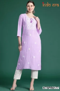 Indo Era 2497 Viscose Rayon Embroidery Kurti Collection