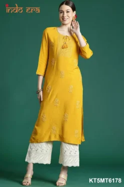 Indo Era 2497 Viscose Rayon Embroidery Kurti Collection