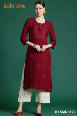 Indo Era 2497 Viscose Rayon Embroidery Kurti Collection