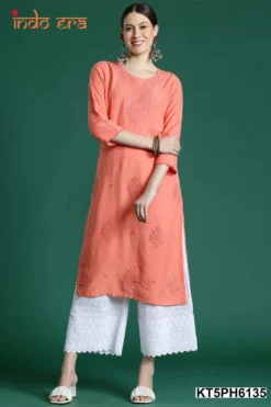 Indo Era 2497 Viscose Rayon Embroidery Kurti Collection