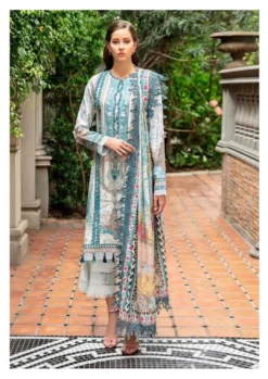 Jade Crimson Vol 7 Heavy Lawn Cotton Karachi Print Dress Material