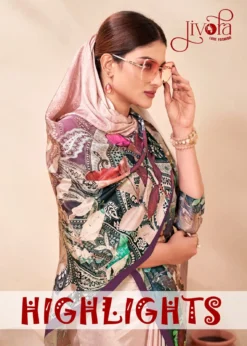 Jivora Highlight Crape Silk Office Wear Saree Wholesale