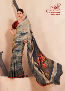 Jivora Highlight Crape Silk Office Wear Saree Wholesale