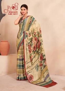 Jivora Highlight Crape Silk Office Wear Saree Wholesale