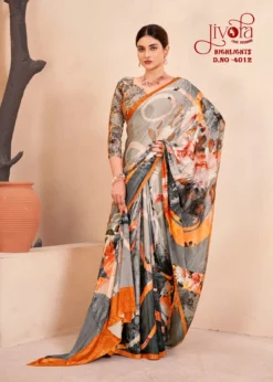 Jivora Highlight Crape Silk Office Wear Saree Wholesale