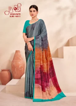 Jivora Highlight Crape Silk Office Wear Saree Wholesale