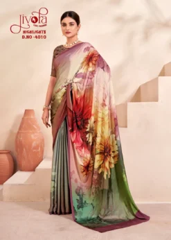 Jivora Highlight Crape Silk Office Wear Saree Wholesale