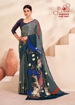 Jivora Highlight Crape Silk Office Wear Saree Wholesale
