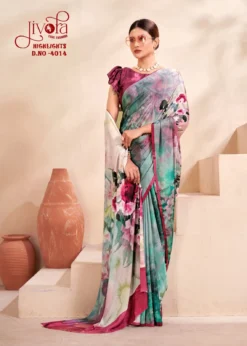Jivora Highlight Crape Silk Office Wear Saree Wholesale