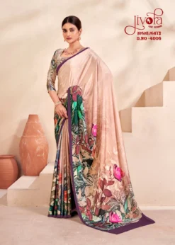Jivora Highlight Crape Silk Office Wear Saree Wholesale