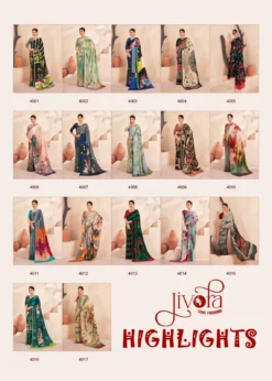 Jivora Highlight Crape Silk Office Wear Saree Wholesale