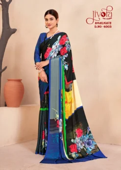 Jivora Highlight Crape Silk Office Wear Saree Wholesale