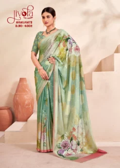Jivora Highlight Crape Silk Office Wear Saree Wholesale