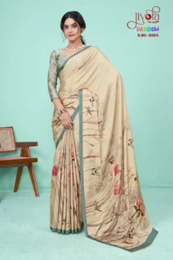 Jivora Rainbow Crape Printed Saree Wholesale