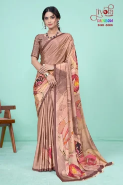 Jivora Rainbow Crape Printed Saree Wholesale