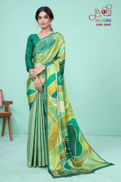Jivora Rainbow Crape Printed Saree Wholesale