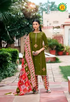 Jt Zoya Rayon Embroidered Dress Material