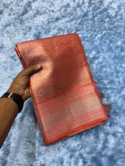 Kriti Komal 1 Bridal Kanjivaram Tissue Silk Saree