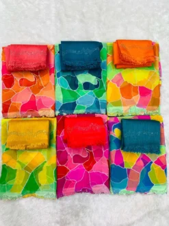 Kriti Multicolor Georgette Saree Wholesale