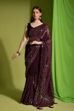 Kusum Muskan Georgette Silk Saree Party Wear