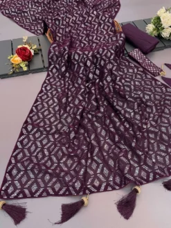 Kusum Muskan Georgette Silk Saree Party Wear