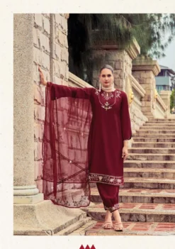 Lady Leela Afsana Viscose Silk Kurti Pant With Dupatta