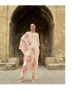 Lily And Lali Mahra Embroidered Kurti Bottom With Dupatta