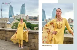 Lily And Lali Mahra Embroidered Kurti Bottom With Dupatta